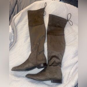 Marc Fisher Taupe Suede Over the Knee Boots